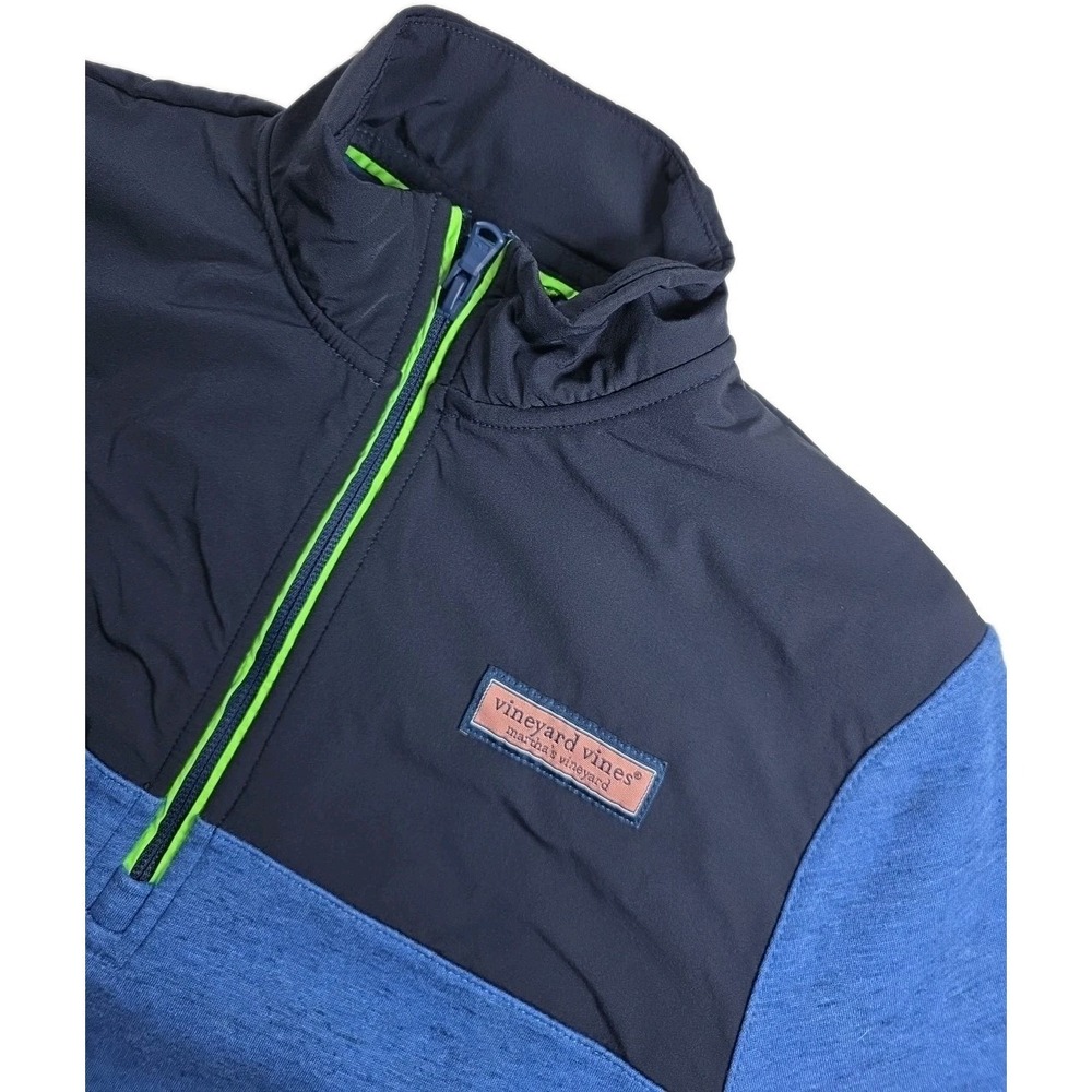 Vineyard‎ Vines The Shep Shirt COLORBLOCK Long Sleeve Boys Youth XL 18 1/4 ZIP